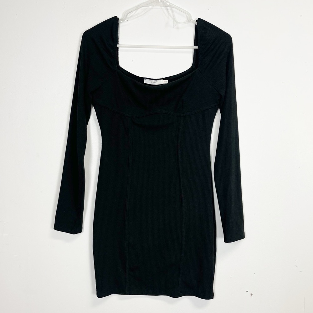 NEW Lush Dress Womens Medium Black Long Sleeve Bodycon NWOT